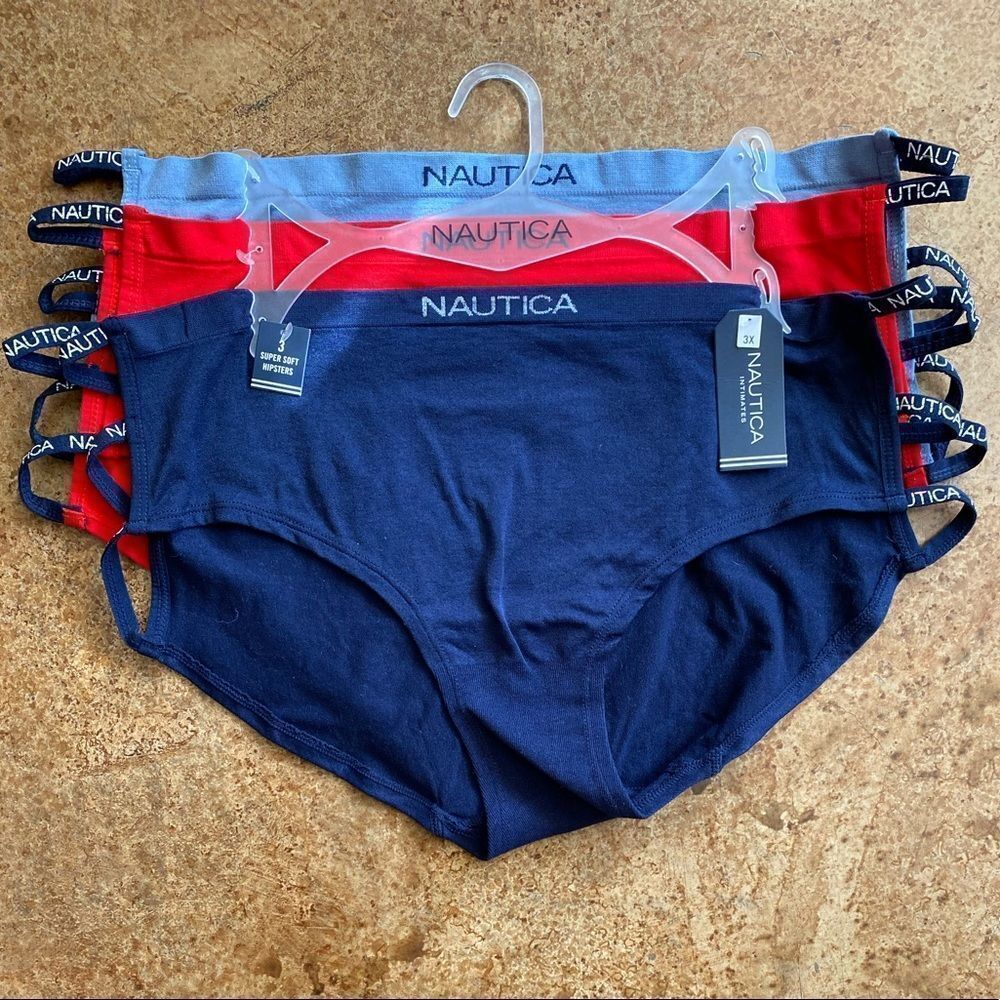 NEW Nautica‎ super soft hipster ladder side 3 pack panties
